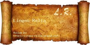 Linges Rella névjegykártya